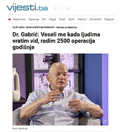 Prof. dr. sc. Nikica Gabrić interview (Vijesti.ba)